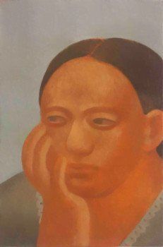 mulher entediada & de olhos bem fechados