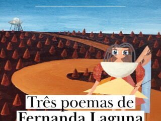 Arte de Fernanda Laguna, ilustrando os poemas de Um chamado telepático de socorro.