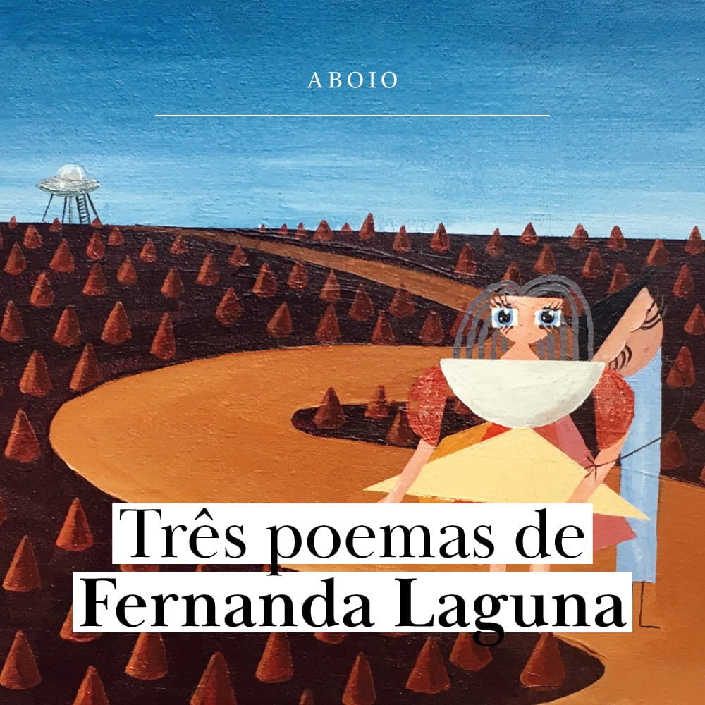 Arte de Fernanda Laguna, ilustrando os poemas de Um chamado telepático de socorro.